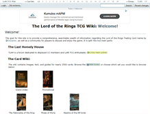 Tablet Screenshot of lotrtcgwiki.com